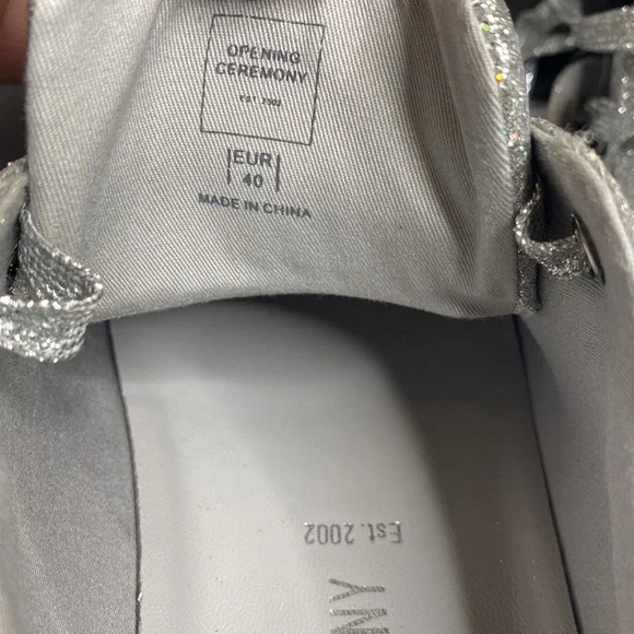 Opening Ceremony Silver Glitter La Cienega Sneakers